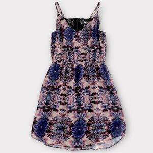 Sam Edelman Women Belinda Dress XS A Line Kaleidoscope Abstract Lace Panel Artsy